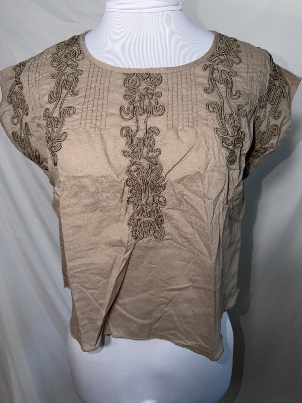 Free People Weekend Rush Embroidered Top